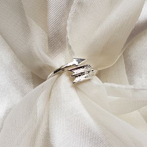 Dainty Silvertone Arrow Ring